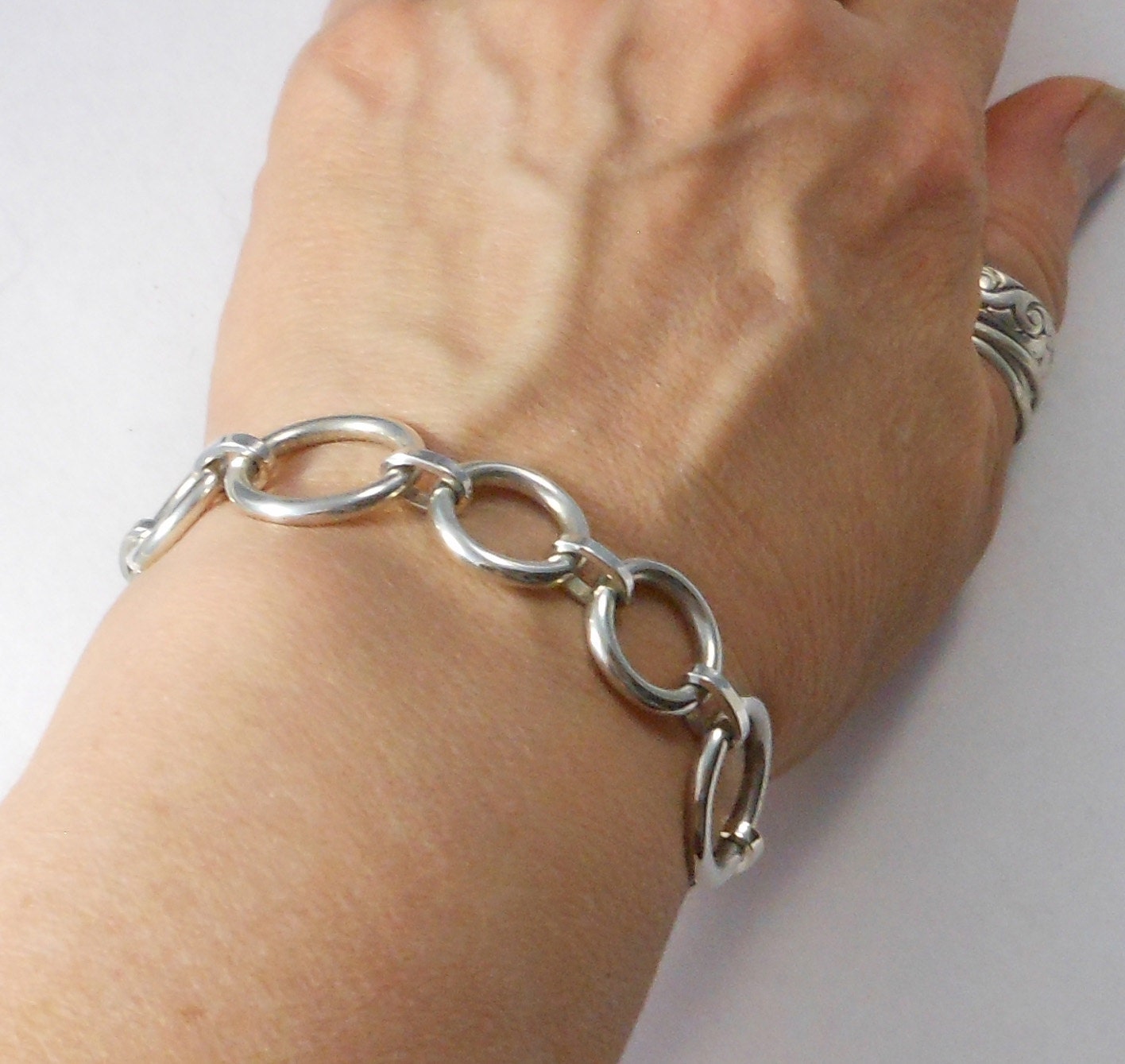 sterling silver bracelet for women unisex jewelry 25th Etsy