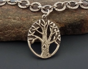 Handmade Sterling Silver Tree of Life Charm Bracelet
