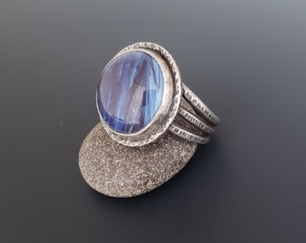 leland blue ring, statement rings for women, handmade jewelry sterling silver, unique gifts for her, artisan jewelry, anniversary gift wife