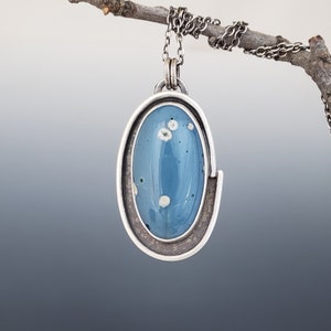 Leland Blue pendant sterling silver, handmade jewelry, silver necklaces for women, unique gifts for her, silversmith jewelry, birthday gifts