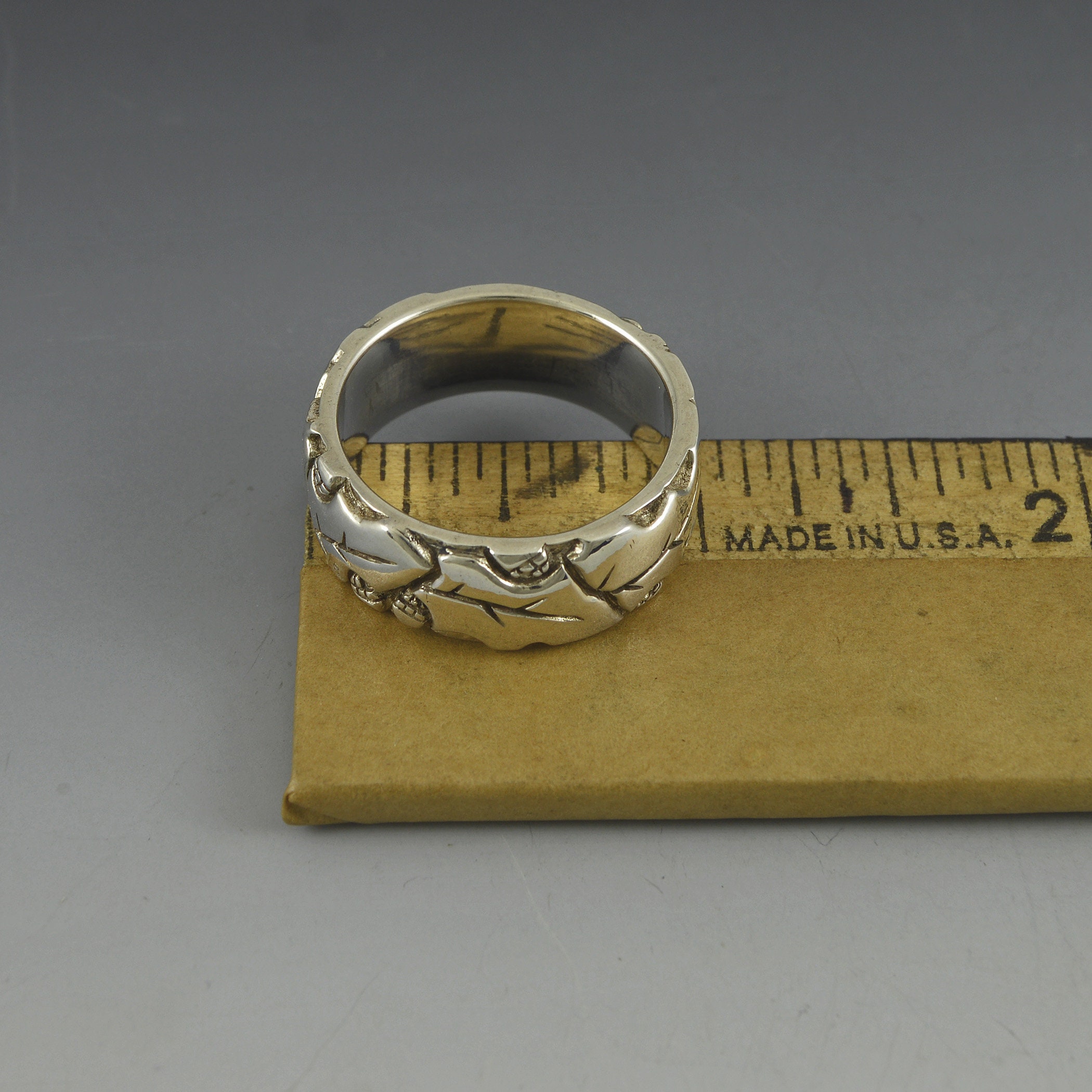 Sterling Silver Oak Leaf Ring — EMW Metalworks Artisan Jewelry Design