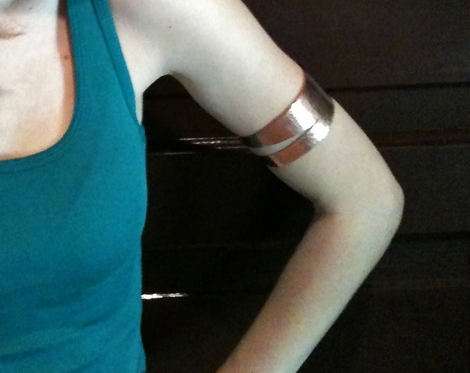 Hand Hammered Copper Upper Arm Wrap Around Bracelet Cuff Etsy