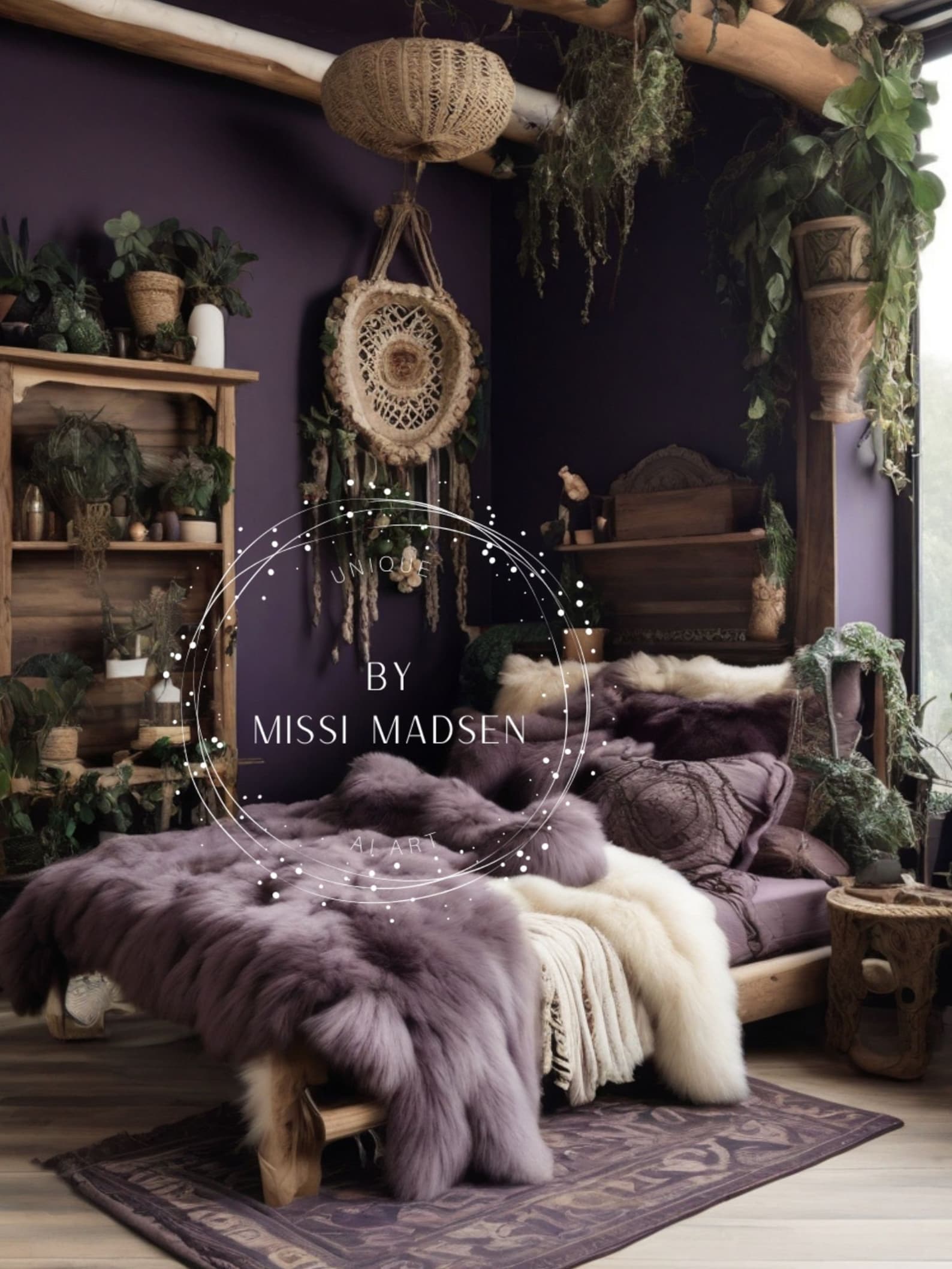 Purple Cottagecore Bedroom