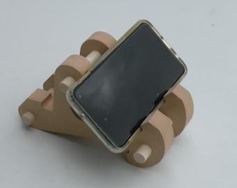 頑丈な電話スタンド - 三角形 - 3 つの異なる角度 - 頑丈、丈夫、安定、強力。デスクトップに最適です。