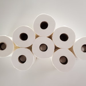 Wave Toilet Paper Holder Toilet Tissue Shelf  - Wall Rack - Bathroom - Tissue Paper - Storage - Decor