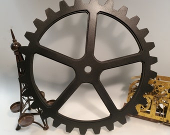 Fourteen Inch (14") Large Wood Gear Wooden Gears Wood Cog Steampunk Wall Decor Stem Decoration Mechanical Wall Art Stem Maker space