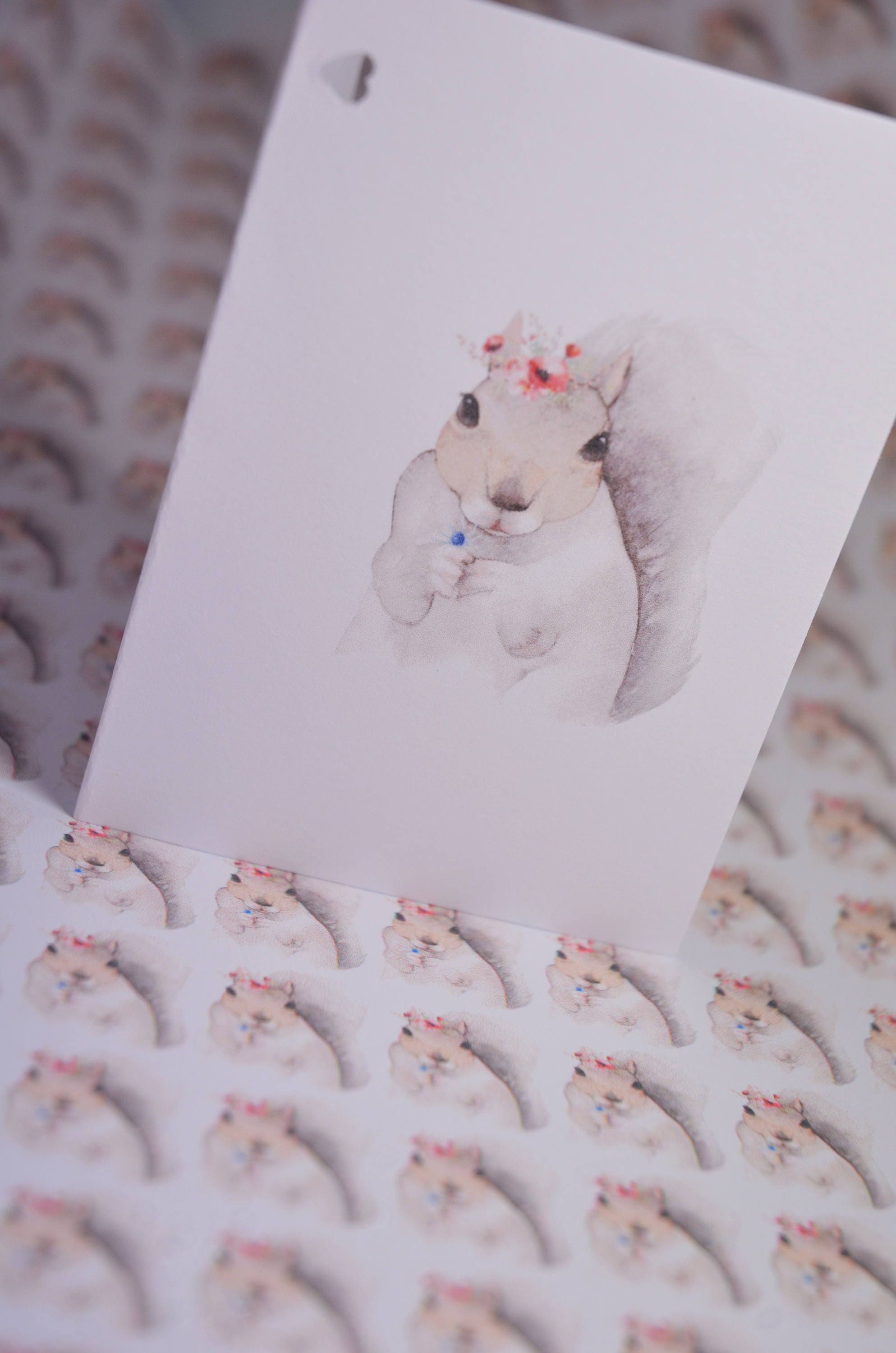 squirrel wrapping paper