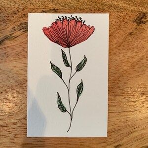 Set of 8 small hand-painted cards image 5