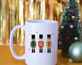 Nutcracker Mug: Christmas Ceramic Coffee Cup
