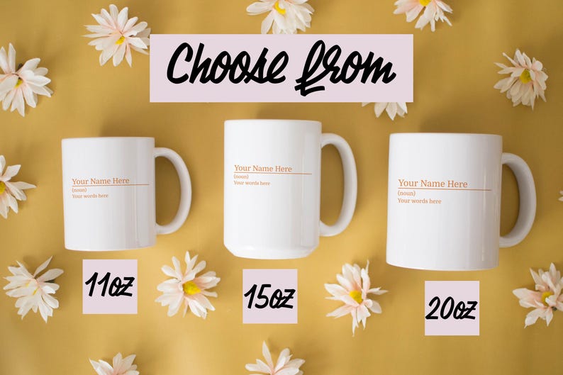 Personalized Name Definition Mug: 11oz, 15oz, or 20oz Ceramic Coffee Cup image 2
