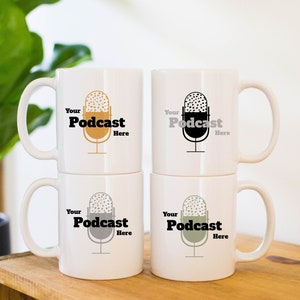 Custom Podcast Mug, Personalized Podcast Mug, Podcast Host Mug, Podcast Guest Gift