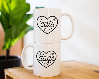 Heart Dog Mug, Heart Cat Mug, Pet Mug, Dog Mom Mug, Cat Mom Mug, Dog Dad Mug, Cat Dad Mug, Dog Gift, Cat Gifts, Dog Lover Mug, Cat Lover Mug
