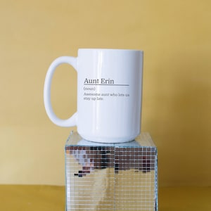 Personalized Name Definition Mug: 11oz, 15oz, or 20oz Ceramic Coffee Cup Black