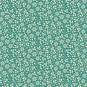 Tilda Pie in the Sky Fabric, Cloudpie, Teal Green, Blender, TIL110069, Tone Finnanger Fabric, 100% Cotton