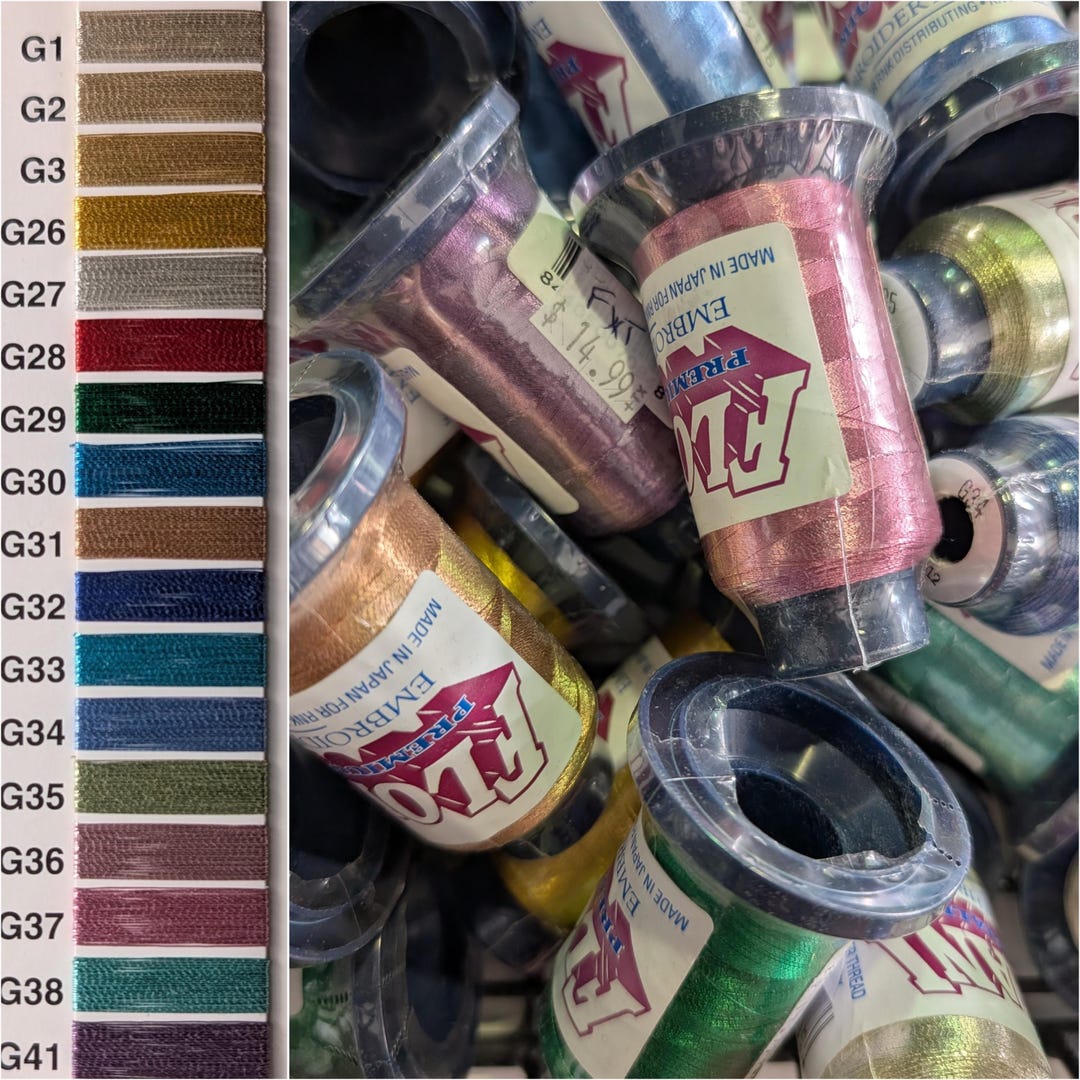 Floriani Metallic Embroidery Thread (select Color) - Etsy