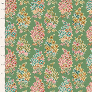 Tilda Pie in the Sky Fabric, Willy Nilly, Green, TIL100496, Tone Finnanger Fabric, 100% Cotton