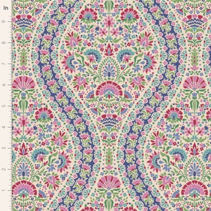 Jubilee Creme Bird Tree Fabric by Tone Finnanger - Tilda Fabrics