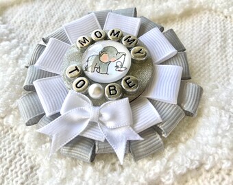 Mommy To Be Pin - Elephant Brooch Pin - Elephant Baby Shower - Elephant Baby Corsage - Daddy To Be Pin - Elephant Decor -MAGNETIC Hold!