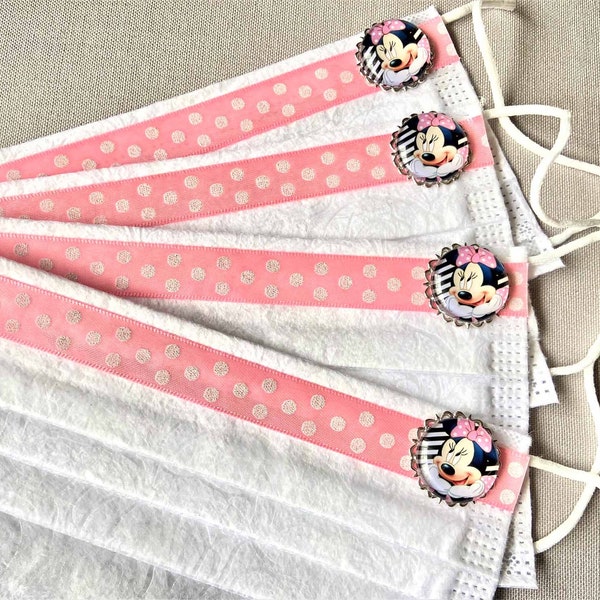 Babyhug Washable & Reusable Knit Face Mask Minnie Mouse - Pack of 2