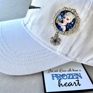 Elsa Princess Magnetic Brooch Pin: Snowflake Charm, Gift Set