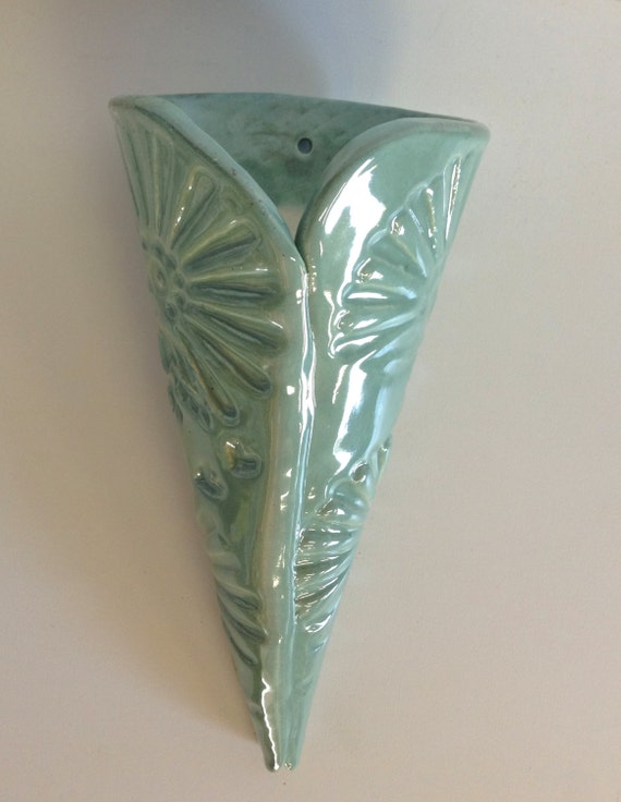 Items similar to Hanging Planter, ceramic, pottery, wall pocket planter