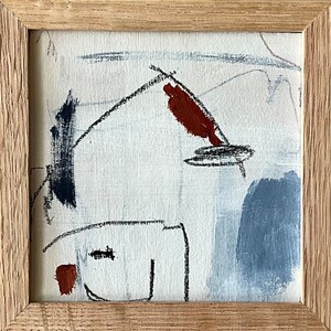 ORIGINAL ABSTRACT PAINTING | 10 x 10cm | Acrylic on cardboard with wooden frame  | Nice gift | Ready to hang