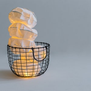 Set di 5 palline di luce • Regalo per la decorazione della casa • Luci notturne in carta lavabile