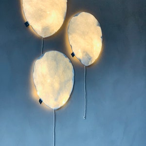 Trio di palloncini luminosi Luci notturne per bambini Decorazione da parete per bambini Lampada di carta immagine 3