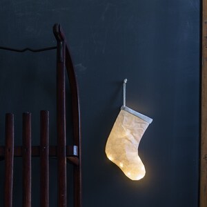 Set of 2 Christmas Stocking Lights Lamp Led in washable paper image 5