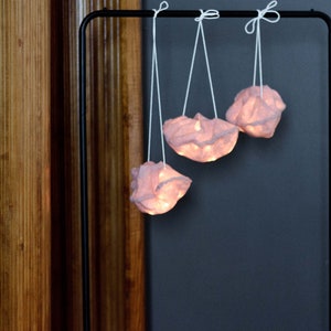 Pink Lighting Cloud Felted wool Lamp LED Night soft light image 7