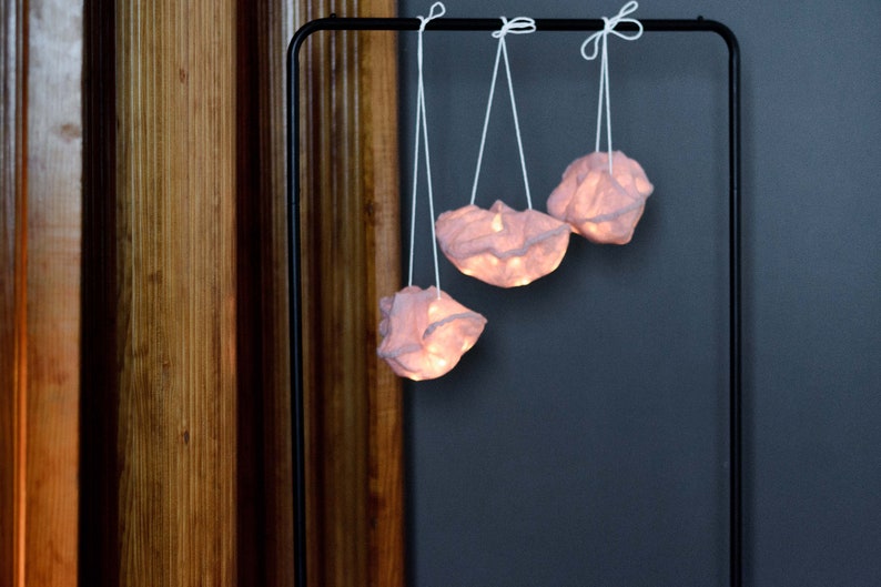 Rose pâle Nuage de Lumière Lampe Laine feutrée LED avec piles image 7