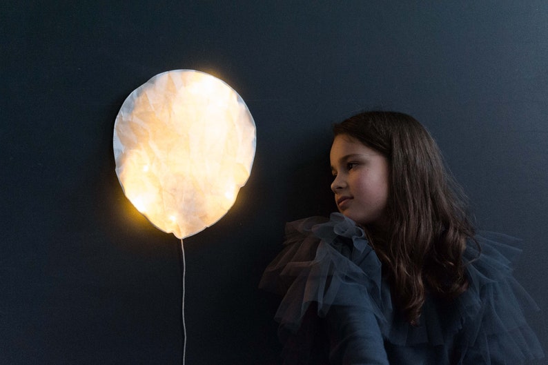 Ballon de lumière Lampe LED Veilleuses en papier pour enfant image 1