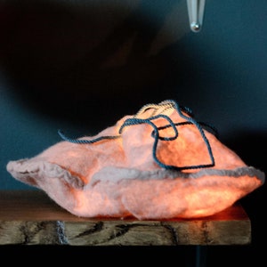 Rose pâle Nuage de Lumière Lampe Laine feutrée LED avec piles image 2