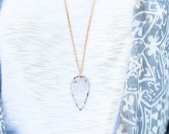 Quartz Arrowhead Necklace