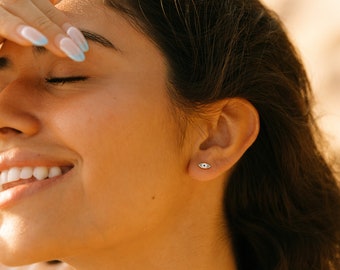 Blue Evil Eye Earrings