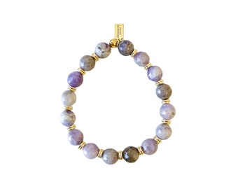 Faceted Amethyst Beaded Bracelet