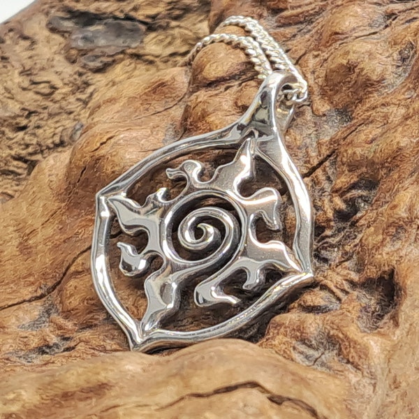 Radiance Four Directions Medicine Wheel Sterling Silver Pendant Necklace By K. Robins