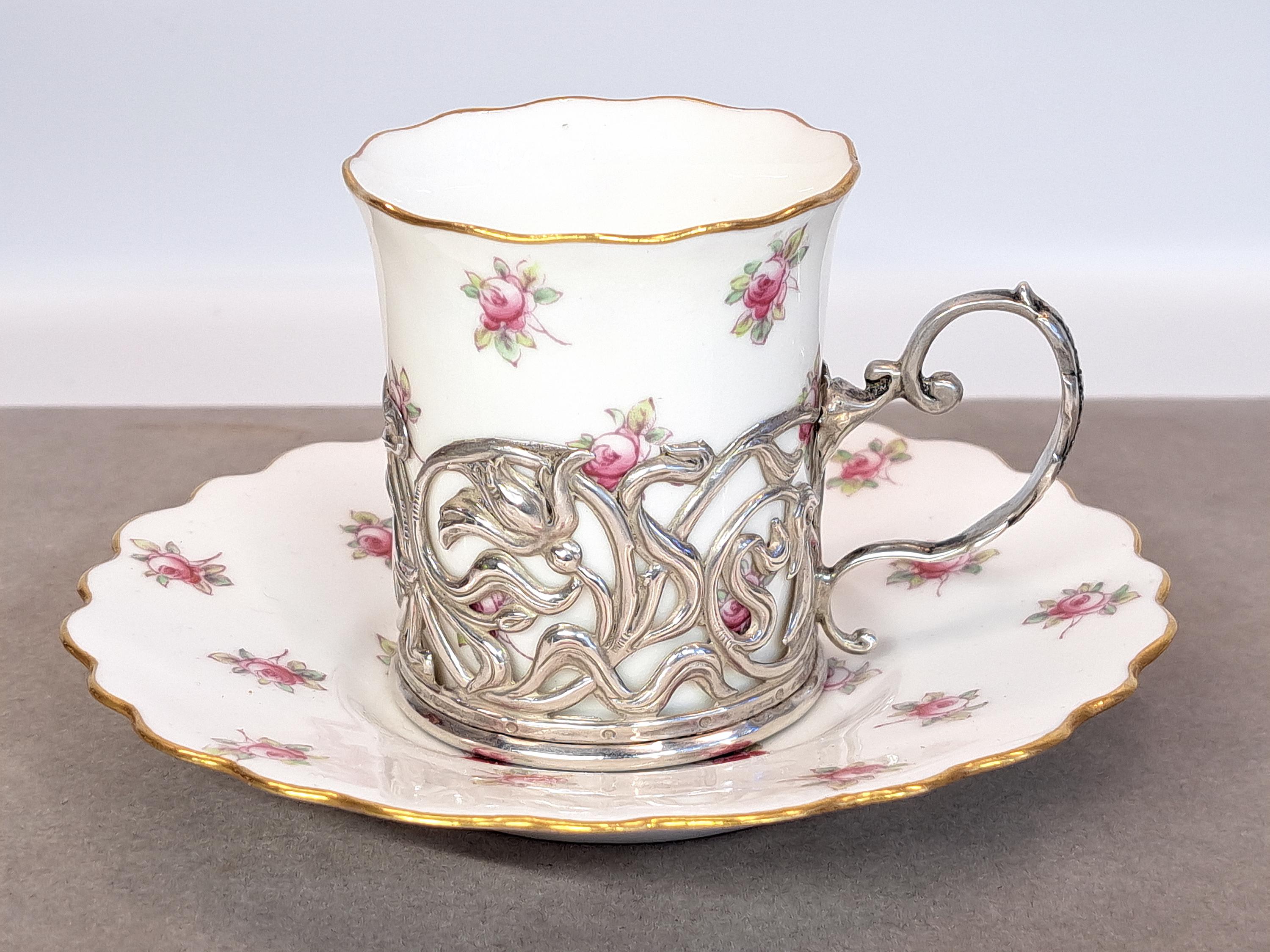 Sterling Silver Demitasse Cups and Saucers - Etsy