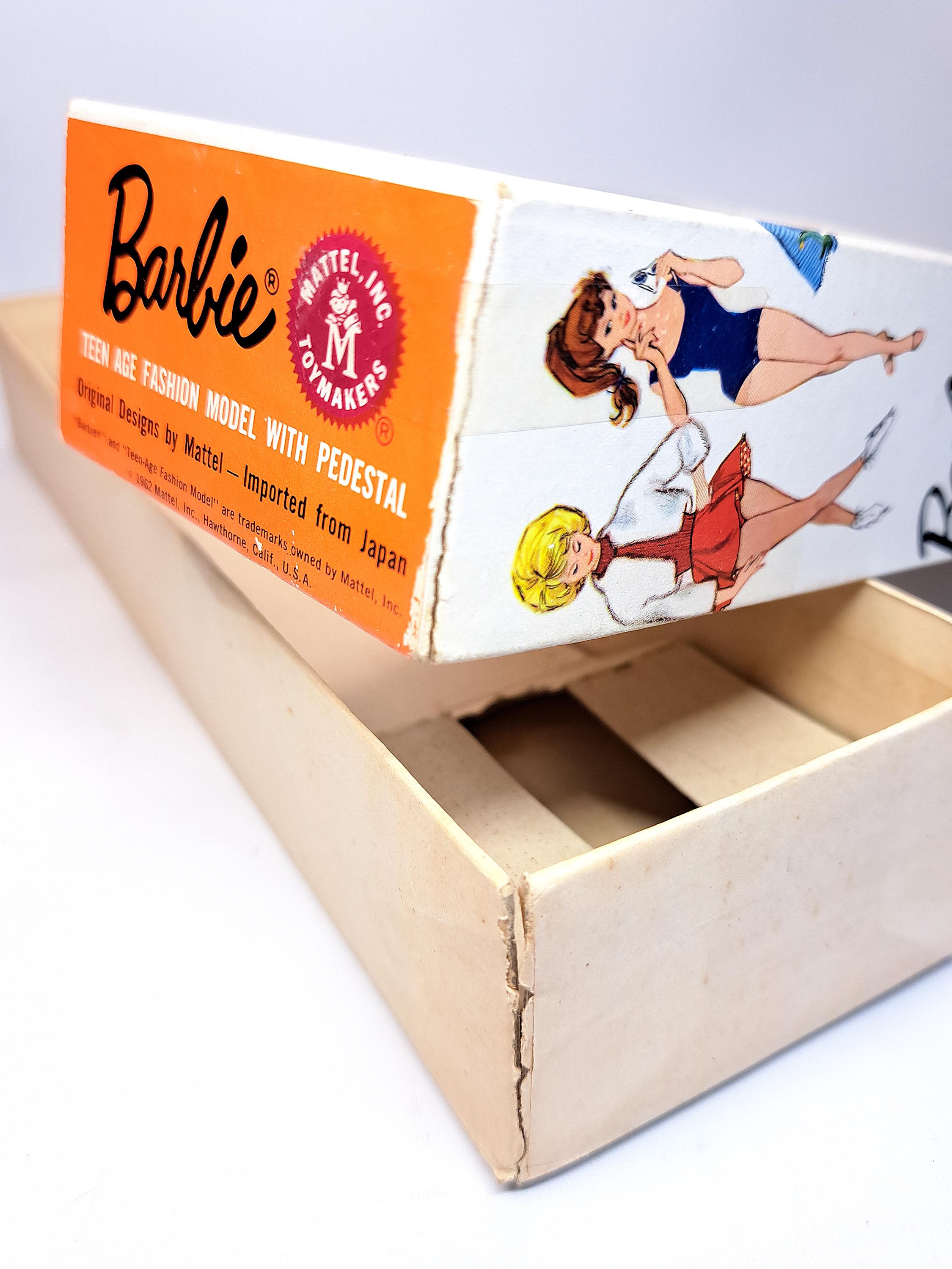 BARBIE BUBBLE-CUT Blond Platine vintage 1963 en boîte d'origine Made In Japan EUR 30,50 - FR