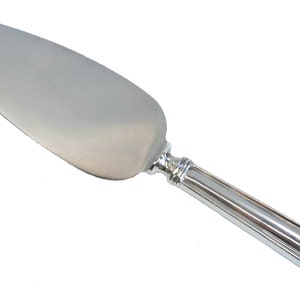 Vintage Silver Plated Cake Pie Server Small Flower Motif on Handle