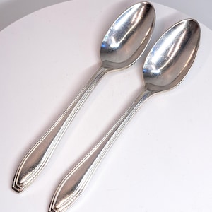 Two Antique Silver Plated The New Yorker Souvenir Demitasse Spoons by International Silver Co.