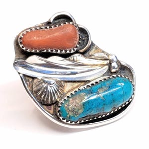 Vintage Handmade Native American Navajo Old Pawn Sterling Silver Ring ...