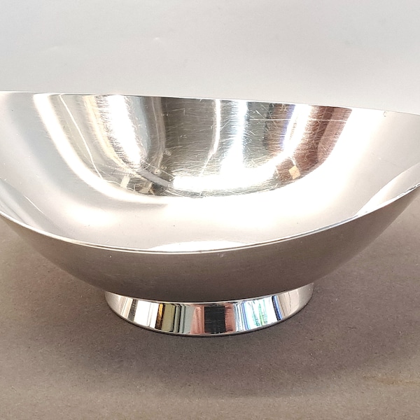 Vintage MCM Modern Design Silver Plated Footed Bowl Cohr Denmark