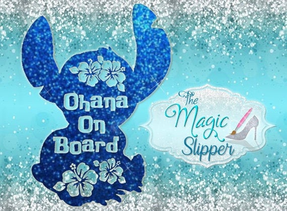 Ohana A Bord De Decalcomanies Bebe A Bord Little Stitch A Etsy