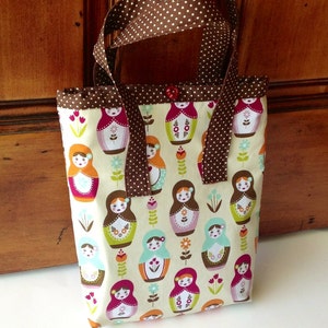 Insulated Lunch Tote Russian Dolls, School Lunch Bag, Girls Lunch Bag Tote, Matryoshka Doll Lunch Bag image 4