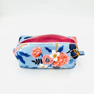 Etui met bloemen, cosmeticaetui met ritssluiting, etui met ritssluiting, etui voor make-up, etui met ritssluiting