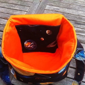 Luna, Sole e Spazio Grande Lunch Tote Pianeti Lunch Bag Work Lunch Bag, School Lunch Tote Universe Lunch Tote Bag immagine 5