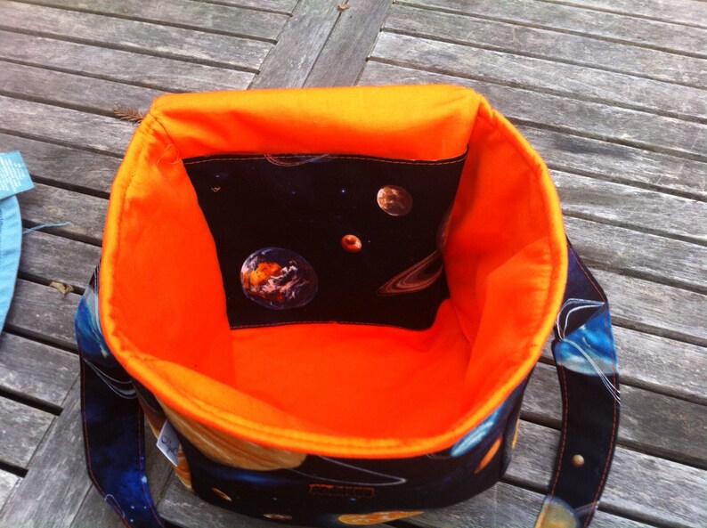Luna, Sole e Spazio Grande Lunch Tote Pianeti Lunch Bag Work Lunch Bag, School Lunch Tote Universe Lunch Tote Bag immagine 5