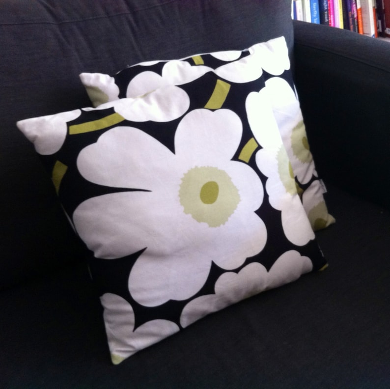 Marimekko Throw Pillow Covers Set of 2 Flower Pillow Shams Etsy