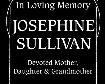 Personalized Engraved Granite Memorial 12x8 Inch Grave Marker Personal Tombstone Human